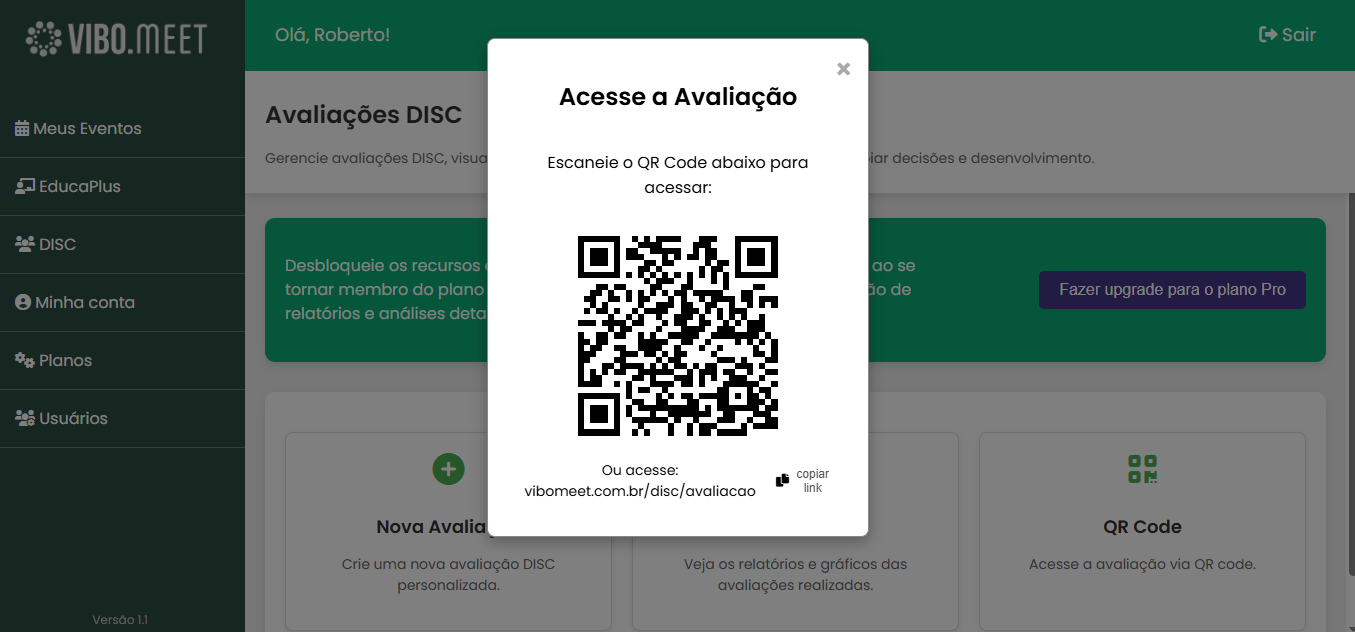 Compartilhe com os avaliados